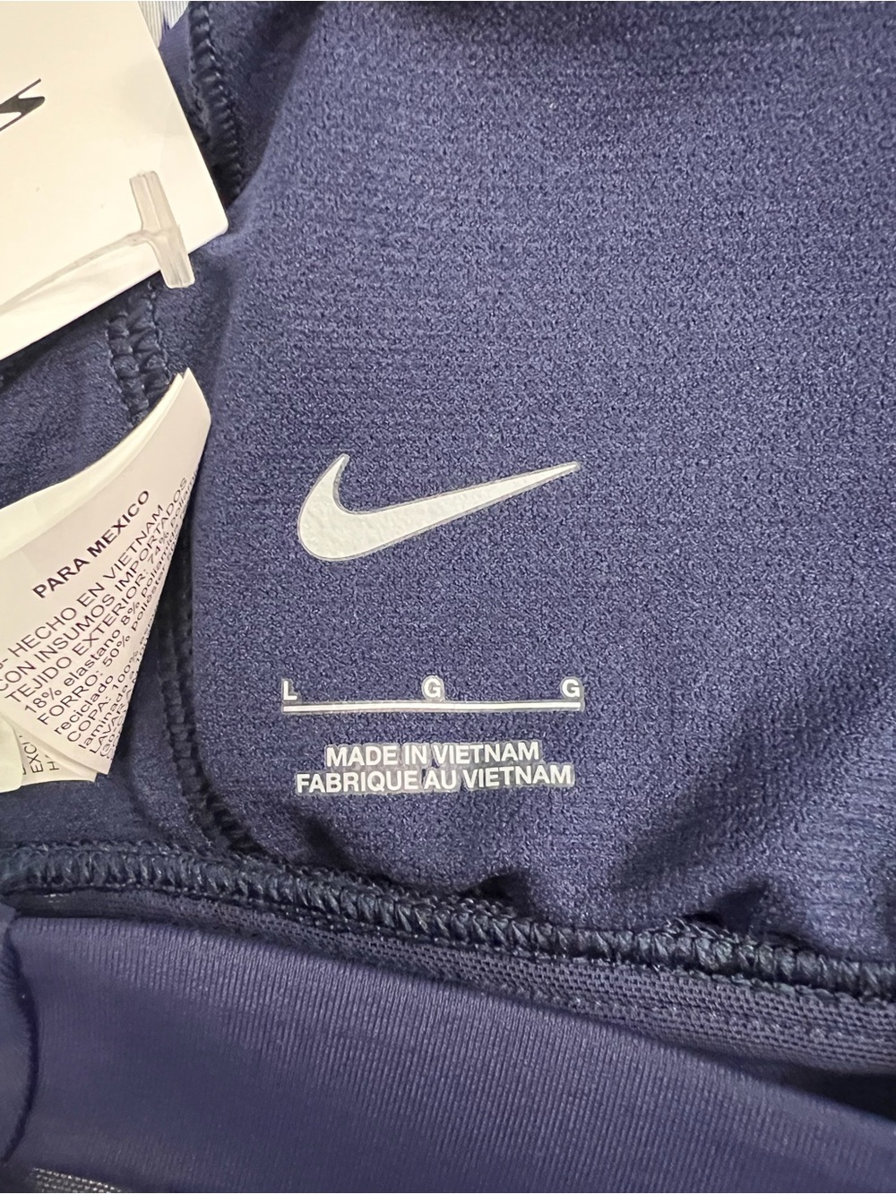 Nike Women's Navy Blue One-Piece Swimsuit with Mesh Waist - Picture 12 of 15